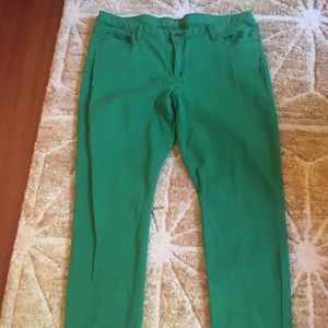 Michael Kors green stretch jeans pants
